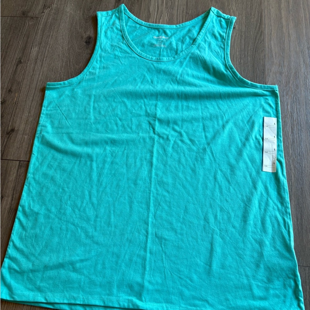 Brand new Target Goodfellow & co aqua blue size large tank top